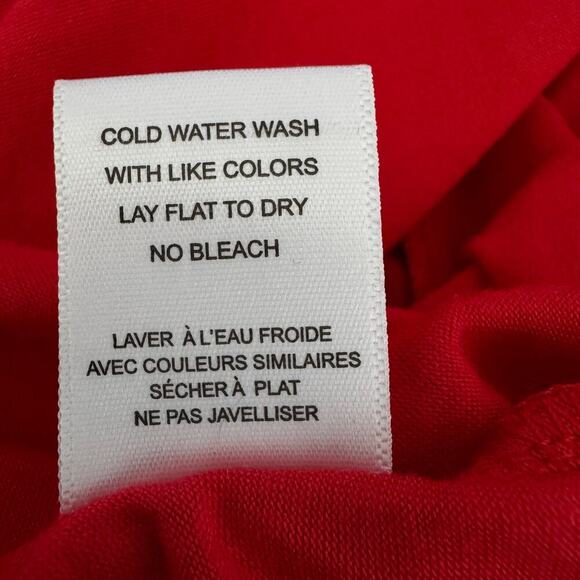 LNA Red Jersey Knit V-Neck T-Shirt Maxi Dress - Picture 10 of 12